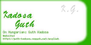 kadosa guth business card